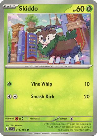 Skiddo 11 - SV01 Scarlet & Violet Base Set Reverse Holofoil
