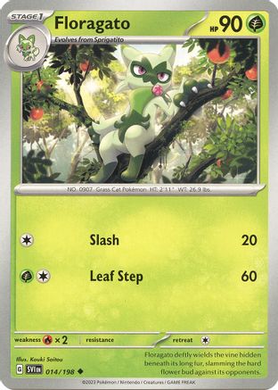 Floragato 14 - SV01 Scarlet & Violet Base Set Reverse Holofoil