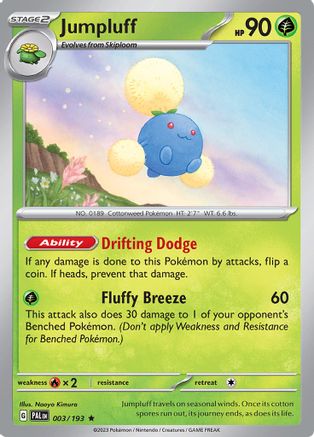 Jumpluff 3 - SV02 Paldea Evolved Holofoil