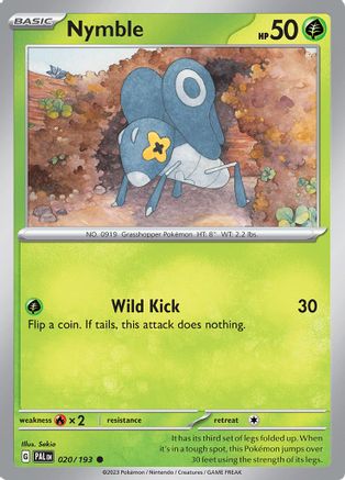 Nymble - 020/193 20 - SV02 Paldea Evolved Reverse Holofoil