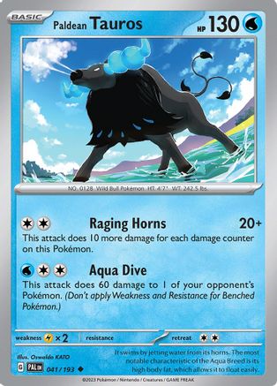 Paldean Tauros - 041/193 41 - SV02 Paldea Evolved Reverse Holofoil