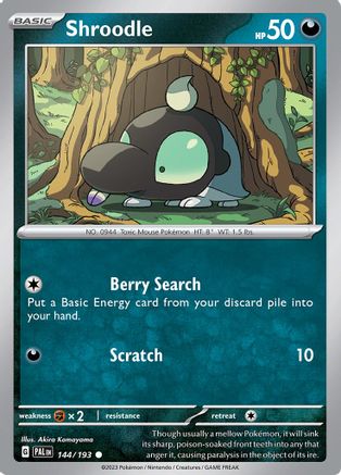 Shroodle - 144/193 144 - SV02 Paldea Evolved Reverse Holofoil
