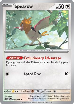 Spearow 21 - SV Scarlet & Violet 151 Reverse Holofoil