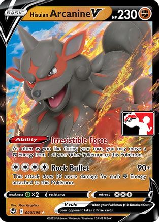 Hisuian Arcanine V 90 - Prize Pack Series Cards Holofoil