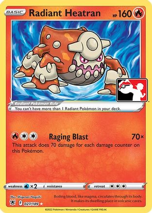 Radiant Heatran 27 - Prize Pack Series Cards Holofoil