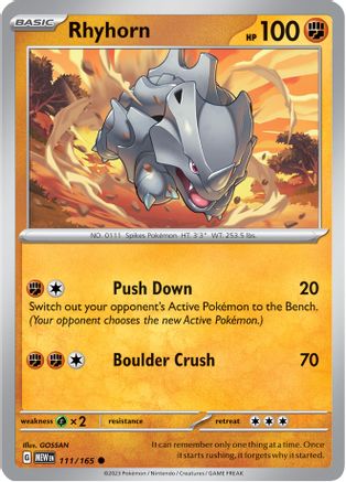 Rhyhorn 111 - SV Scarlet & Violet 151