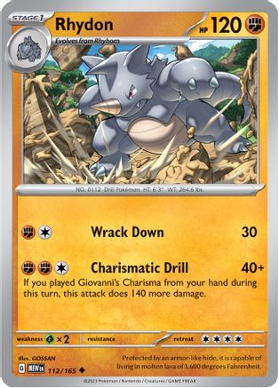 Rhydon 112 - SV Scarlet & Violet 151
