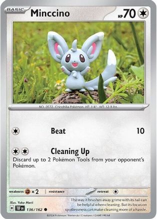 Minccino - 136/162 136 - SV05 Temporal Forces Reverse Holofoil