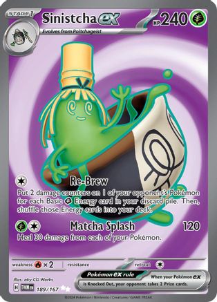 Sinistcha ex - 189/167 189 - SV06 Twilight Masquerade Holofoil
