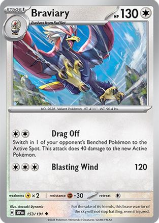 Braviary - 153/191 153 - SV08 Surging Sparks Reverse Holofoil