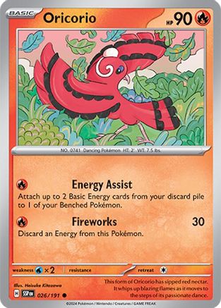 Oricorio - 026/191 26 - SV08 Surging Sparks Reverse Holofoil