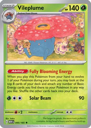 Vileplume - 045/165 (Scarlet and Violet: 151) 45 - Deck Exclusives