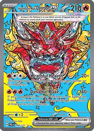 Hearthflame Mask Ogerpon ex - 148/131 148 - SV Prismatic Evolutions Holofoil
