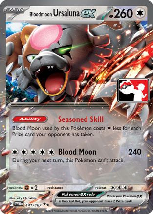 Bloodmoon Ursaluna ex 141 - Prize Pack Series Cards Holofoil