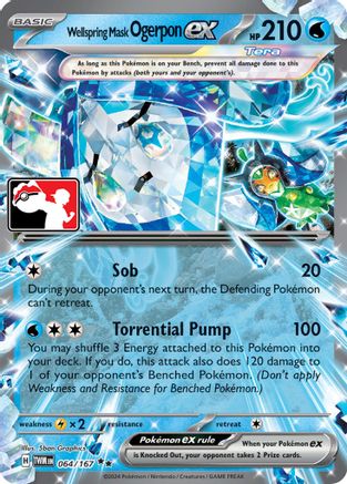 Wellspring Mask Ogerpon ex 64 - Prize Pack Series Cards Holofoil