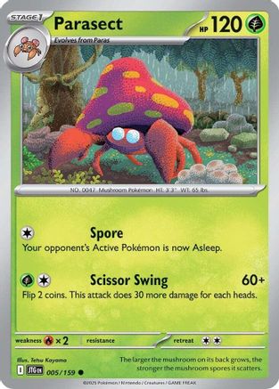 Parasect 5 - SV09 Journey Together Reverse Holofoil