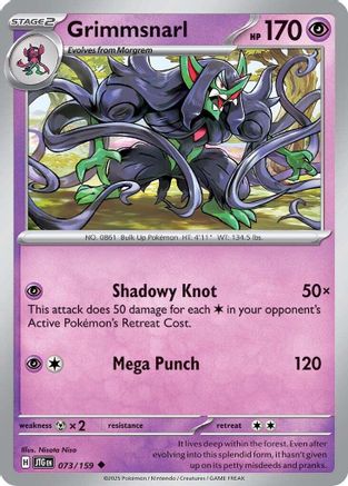 Grimmsnarl 73 - SV09 Journey Together Reverse Holofoil