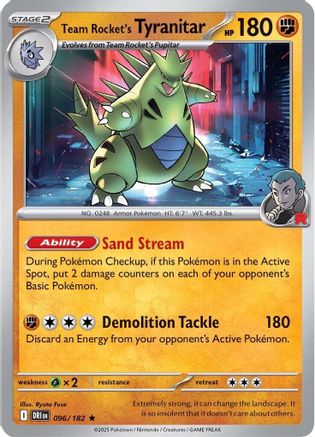 Team Rocket's Tyranitar 96 - SV10 Destined Rivals