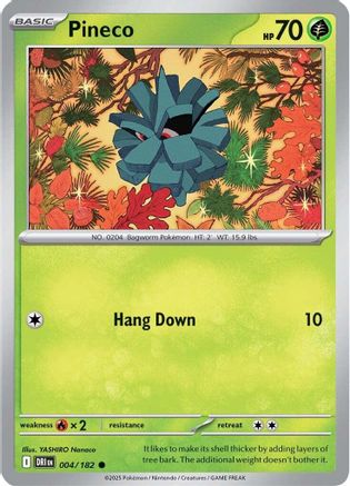 Pineco 4 - SV10 Destined Rivals Reverse Holofoil
