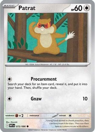 Patrat - 070/086 70 - SV White Flare Reverse Holofoil