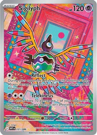 Sigilyph - 118/086 118 - SV White Flare Holofoil