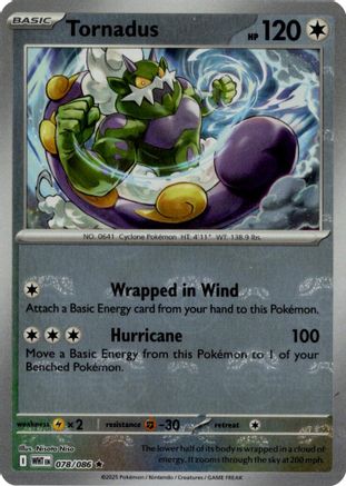 Tornadus - 078/086 (Master Ball Pattern) 78 - SV White Flare Holofoil