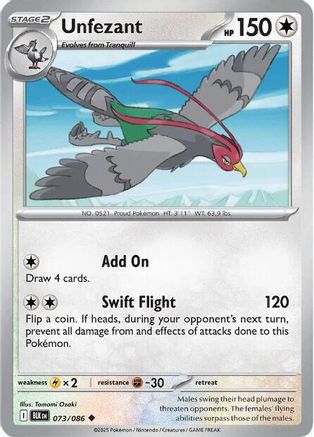 Unfezant - 075/086 75 - SV Black Bolt Holofoil