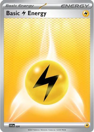 Basic Lightning Energy - 020 20 - SVE Scarlet & Violet Energies Reverse Holofoil