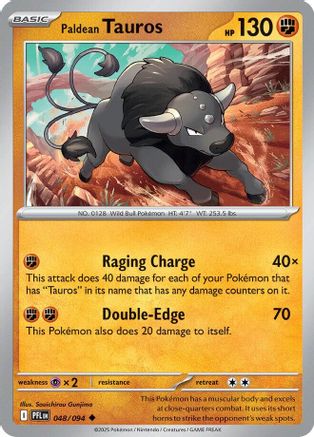 Paldean Tauros 48 - ME02 Phantasmal Flames Reverse Holofoil