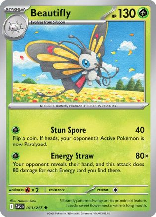 Beautifly - 013/217 13 - ME Ascended Heroes Reverse Holofoil