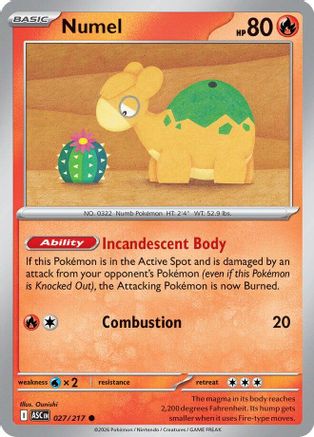 Numel - 027/217 27 - ME Ascended Heroes Reverse Holofoil