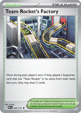 Team Rocket's Factory 203 - ME Ascended Heroes Reverse Holofoil