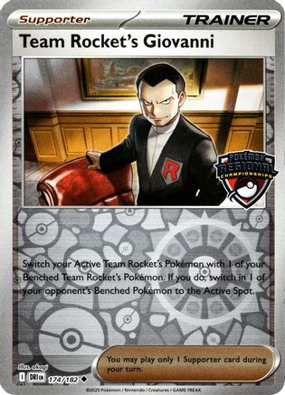 Team Rocket's Giovanni 174 - League & Championship Cards Reverse Holofoil