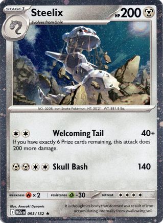 Steelix - 093/132 (Cosmos Holo) 93 - Miscellaneous Cards & Products Holofoil