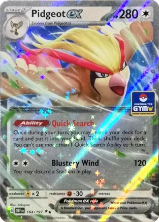 Pidgeot ex - 164/197 164 - Miscellaneous Cards & Products Holofoil