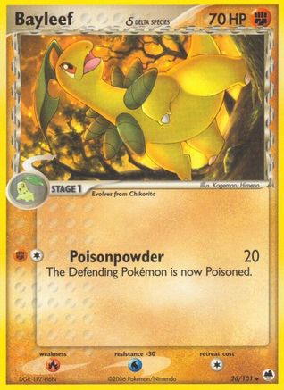Bayleef (Delta Species) 26/101 - Dragon Frontiers Reverse Holofoil