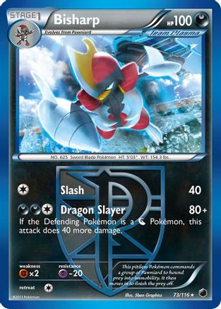 Bisharp (Team Plasma) (73) 73/116 - Plasma Freeze Reverse Holofoil