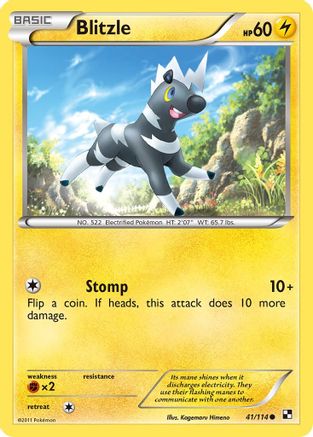 Blitzle (41) 41/114 - Black and White Reverse Holofoil