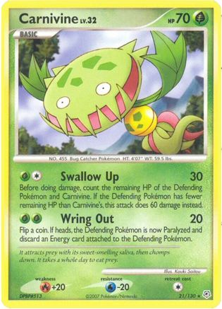 Carnivine 21/130 - Diamond and Pearl Reverse Holofoil