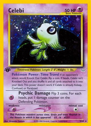 Celebi (3) 3/64 - Neo Revelation 1st Edition Holofoil