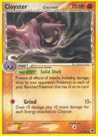 Cloyster (Delta Species) 14/101 - Dragon Frontiers Reverse Holofoil