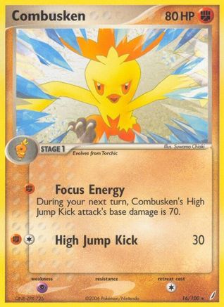 Combusken - 016/100 16/100 - Crystal Guardians Reverse Holofoil