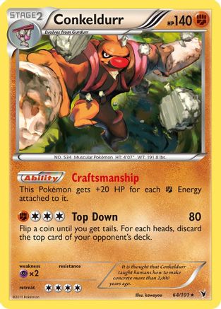 Conkeldurr (64) 64/101 - Noble Victories Reverse Holofoil
