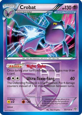 Crobat (Team Plasma) 55/135 - Plasma Storm Reverse Holofoil