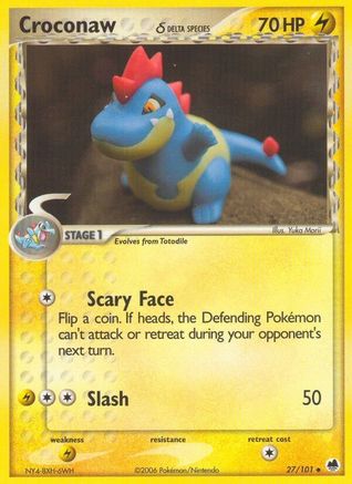 Croconaw (Delta Species) 27/101 - Dragon Frontiers Reverse Holofoil