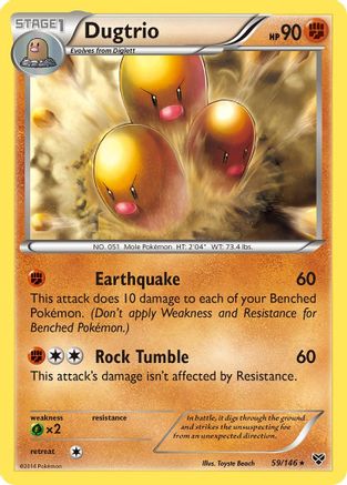 Dugtrio 59/146 - XY Base Set Reverse Holofoil