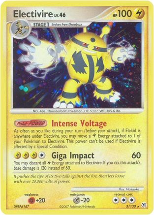 Electivire 3/130 - Diamond and Pearl Reverse Holofoil