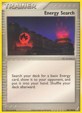Energy Search 86/100 - Crystal Guardians Reverse Holofoil