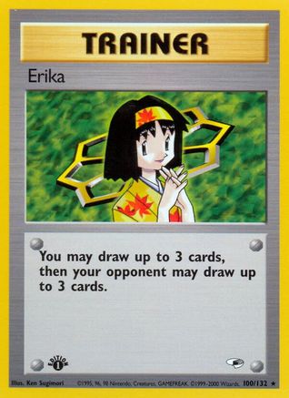 Erika (100) 100/132 - Gym Heroes 1st Edition