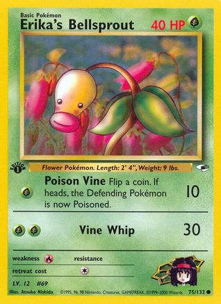 Erika's Bellsprout (75) 75/132 - Gym Heroes 1st Edition